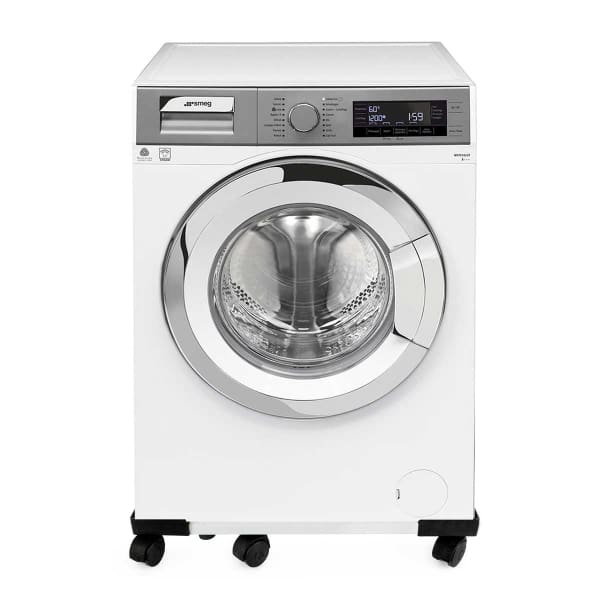 Support électroménager à 6 Roues Noir & inox Support électroménager à 6 Roues Noir & inox
